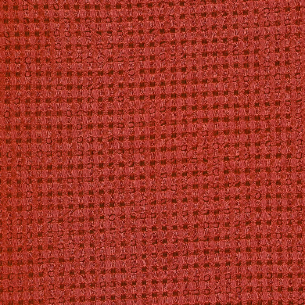 Pousada Waffle Bathroom Towels 638 by Designer Abyss & Habidecor in Chili Red